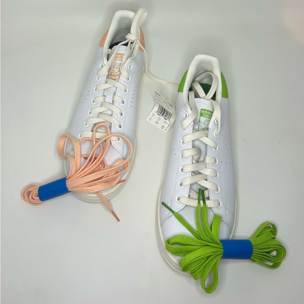 Adidas Kermit Miss Piggy Muppets Stan Smith  White Sneakers Casual Athletic Shoe